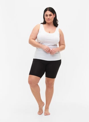 Zizzi Sykkelshorts i viskose, 2 stk., Svart, Model image number 1