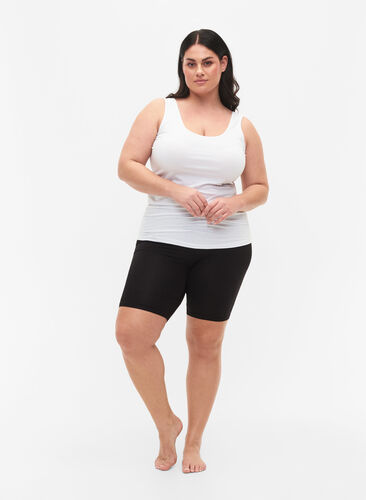 Zizzi Sykkelshorts i viskose, 2 stk., Svart, Model image number 1