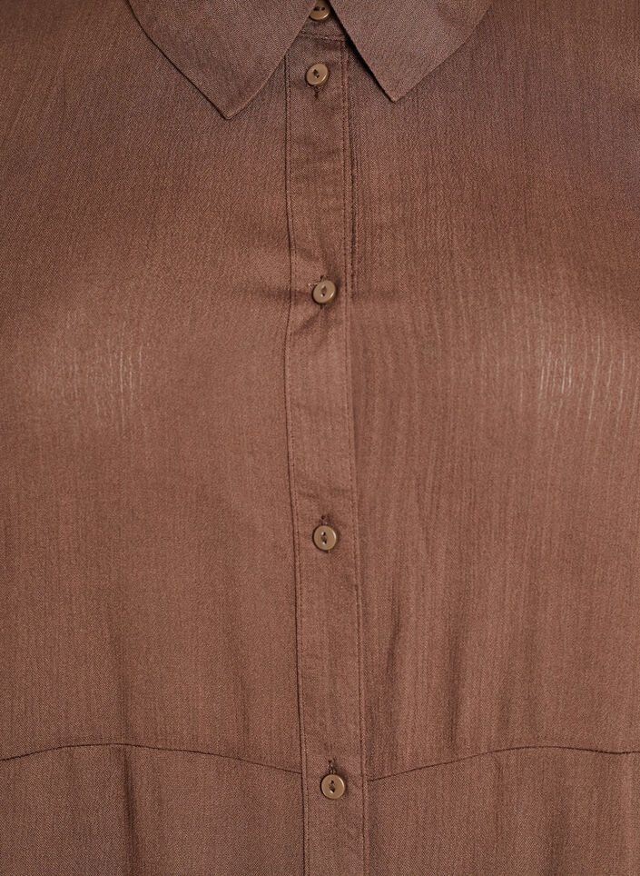 Midiskjortekjole med korte ermer, Gr&oslash;nn, Packshot image number 2