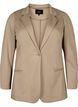 Enkel blazer med knappelukking, Beige, Packshot image number 0
