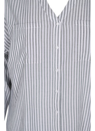 Stripete tunika med V-hals og knapper, Balsam Green Stripe, Packshot image number 2