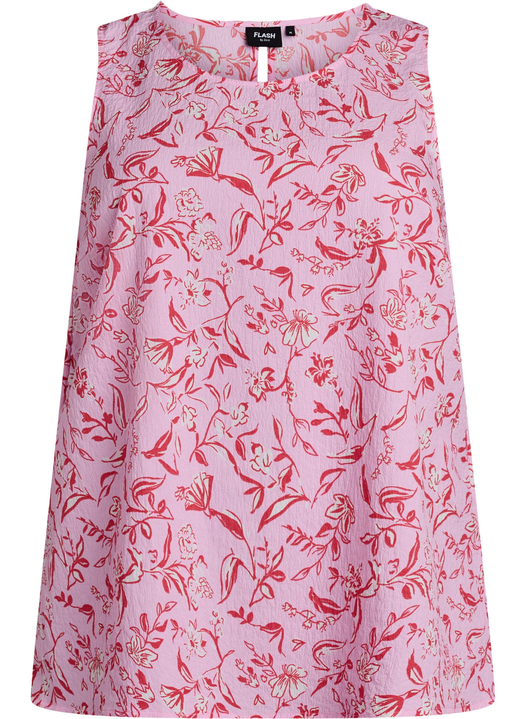 ZizziErmel&oslash;s topp med tekstur, Rosa, Packshot image number 0