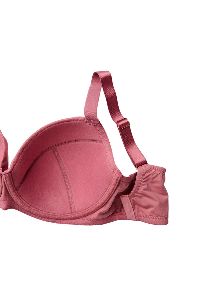 Polstret BH med blomsterbroderi, Rosa, Packshot image number 3