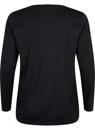 Nattskjorte i bomull med teksttrykk, Black W. Be, Packshot image number 1