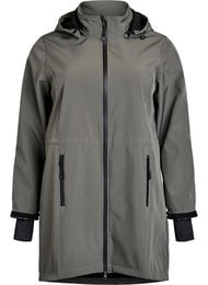 Softshell-jakke med avtagbar hette, Beluga