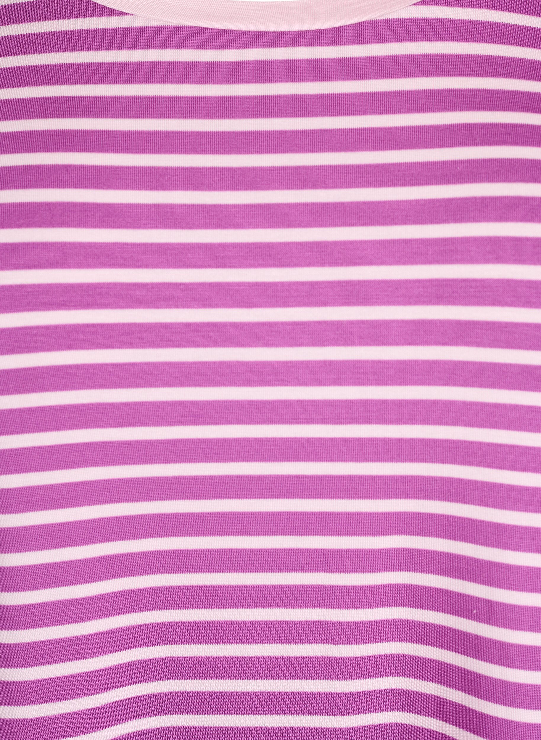 ZizziT-skjorte med TENCEL&trade; Lyocell og striper, Lilla, Packshot image number 2