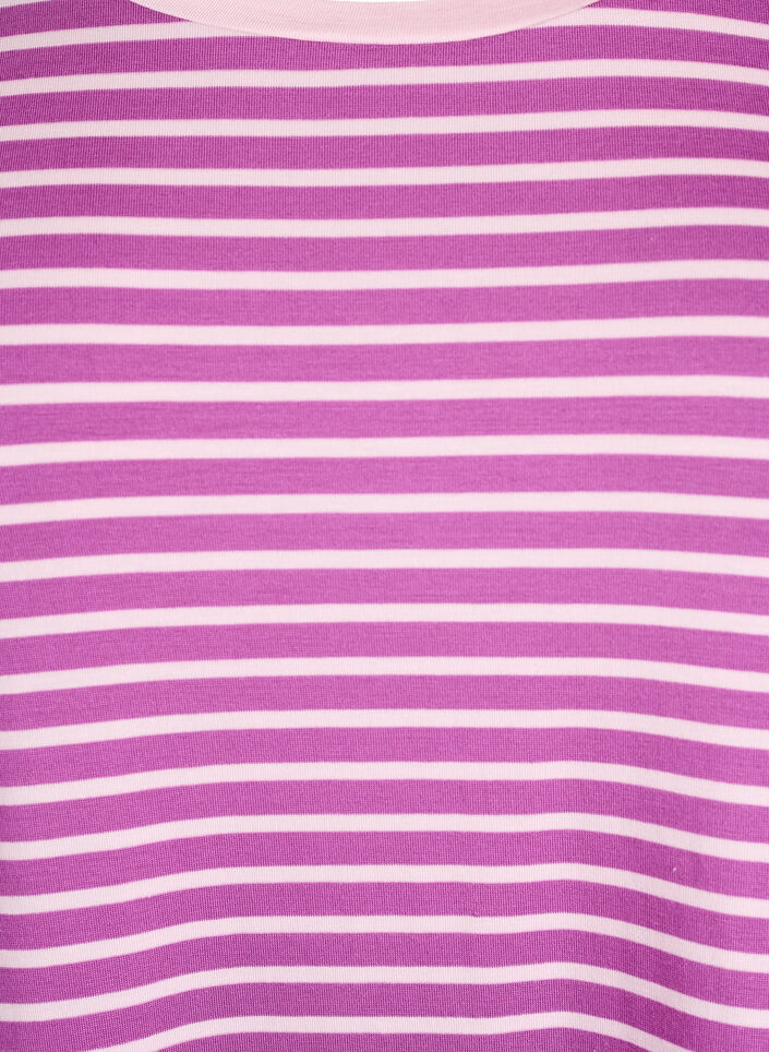 T-skjorte med TENCEL&trade; Lyocell og striper, Lilla, Packshot image number 2