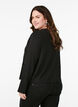 Cardigan med dekorative knapper og lange ermer, Black, Model image number 1