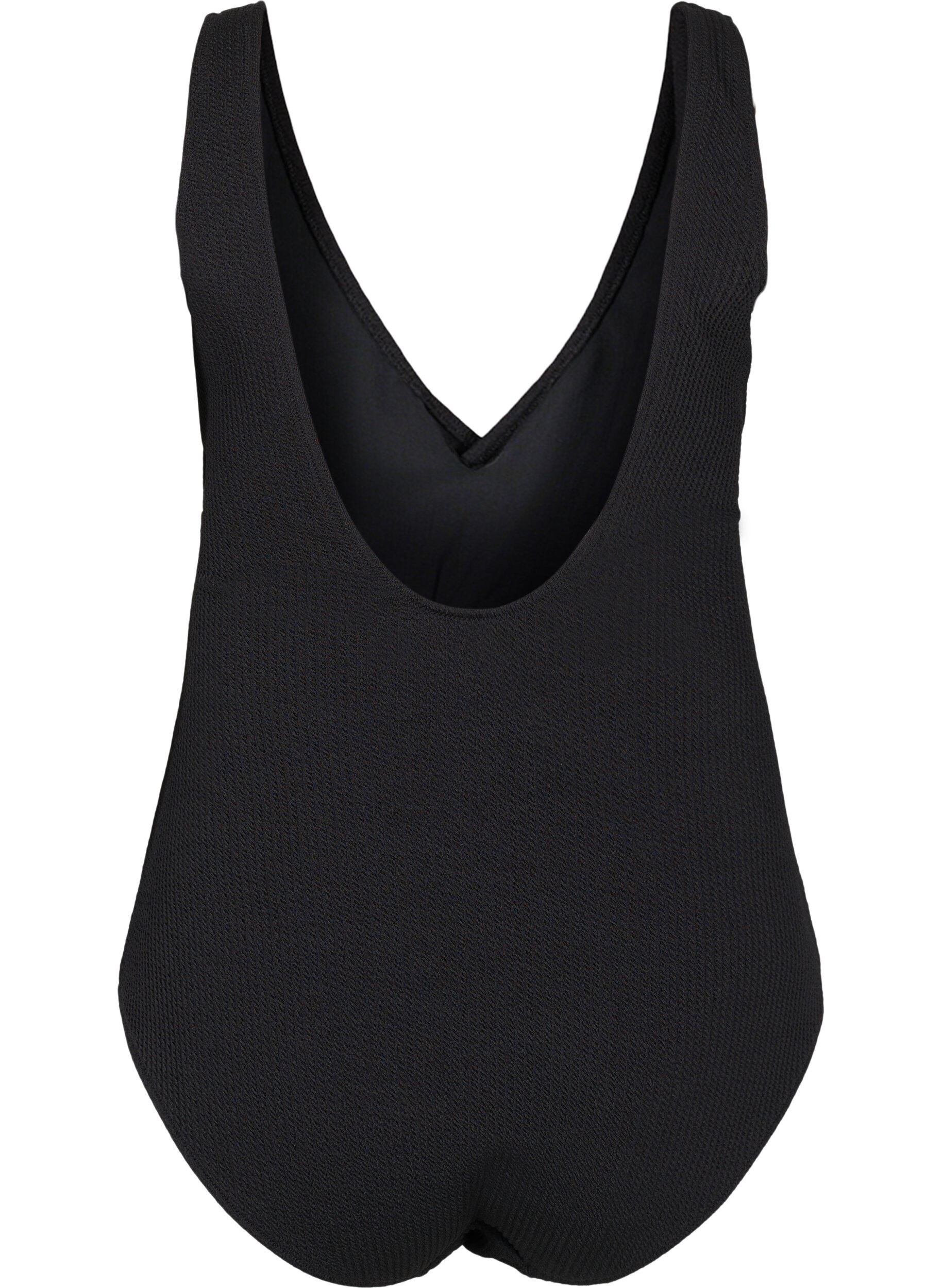 Zizzi Badedrakt med omslagseffekt, Black, Packshot image number 1