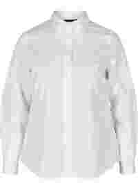 Økologisk bomullsskjorte med krave og knapper