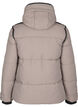 Kort puffjakke med kontrastdetaljer, Beige, Packshot image number 1