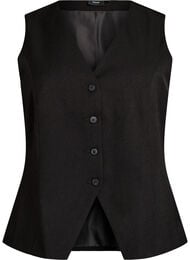 Vest med knappelukking, Svart