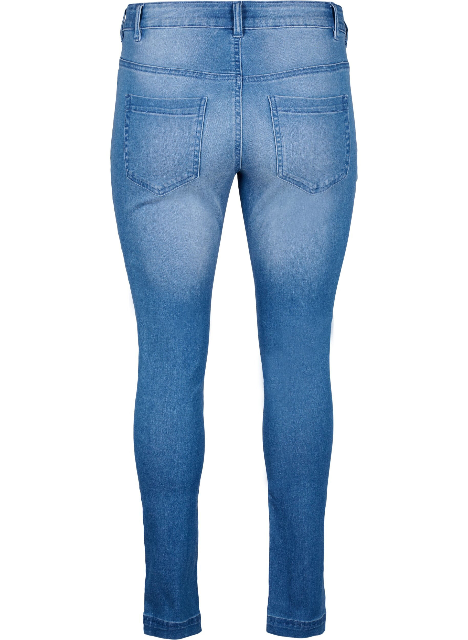 Zizzi Viona jeans med normal midje, Bl&aring;, Packshot image number 1