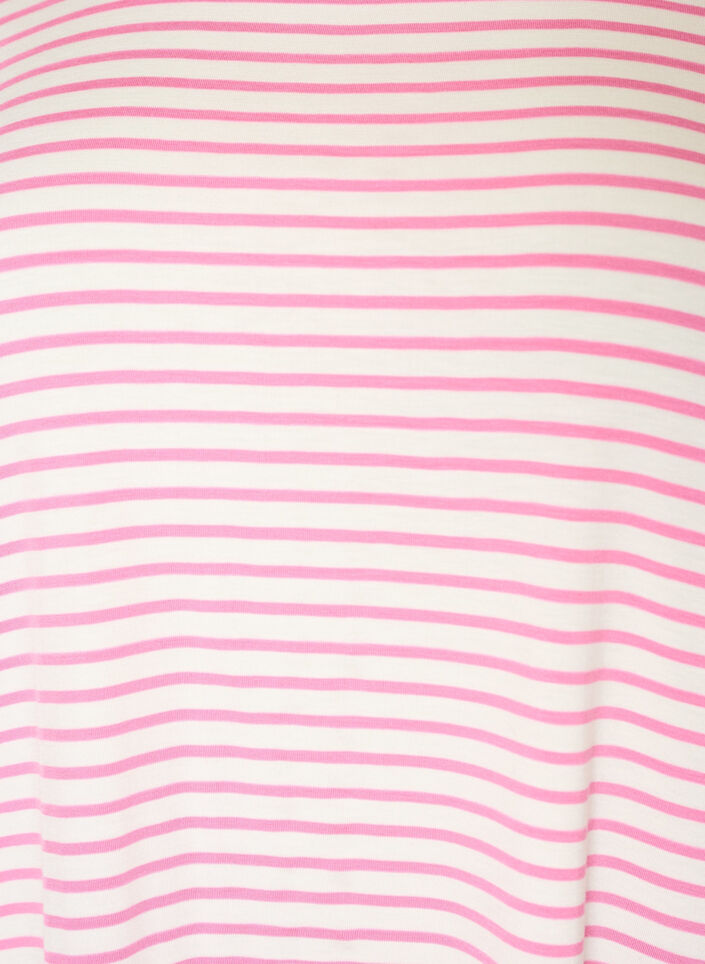 T-skjorte med TENCEL&trade; Lyocell og striper, Rosa, Packshot image number 2