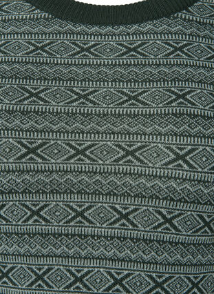 Mønstret skiundertrøye med ull, Deep Lake Comb, Packshot image number 2