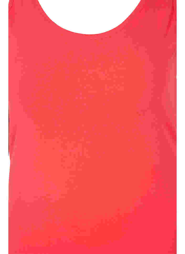 Ensfarget basistopp i bomull, Hibiscus, Packshot image number 2