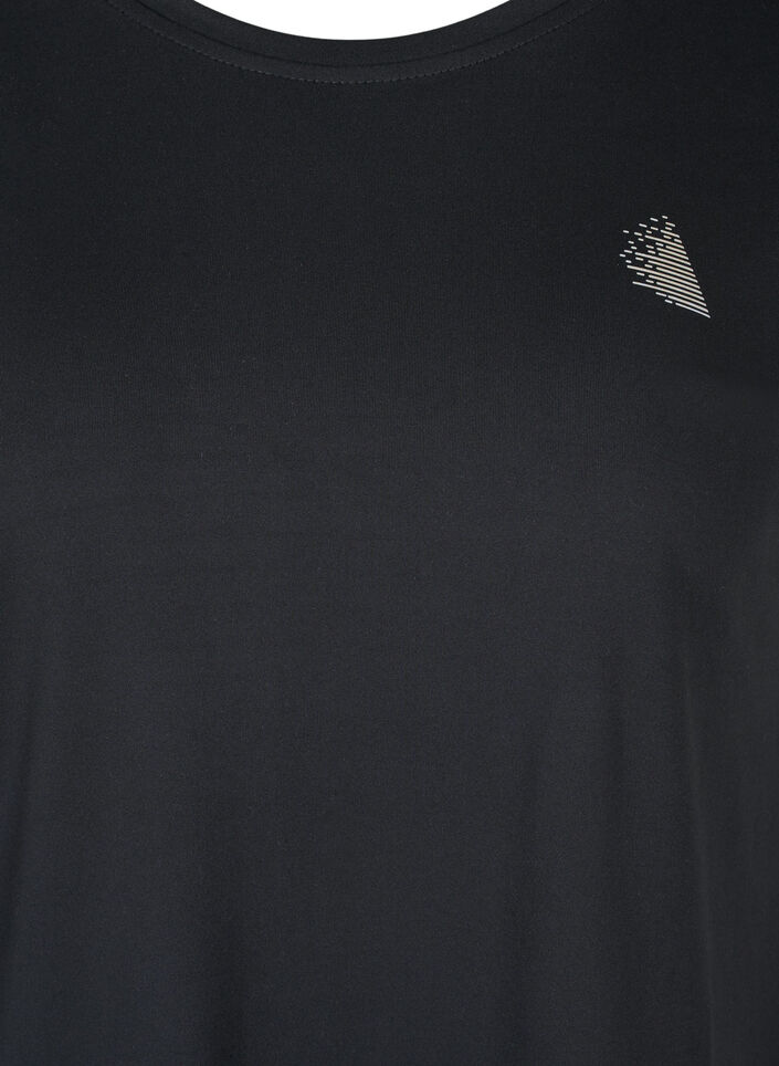 Ensfarget t-skjorte til trening, Svart, Packshot image number 2
