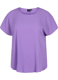 Kortermet bluse med rund hals
