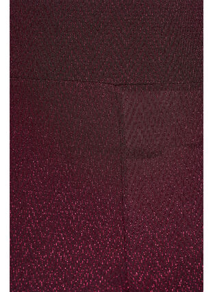 Zizzi Glittermønstrede leggings, Mørk Bordeaux, Packshot image number 2