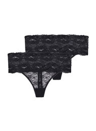 2-pk g-streng truse, Black