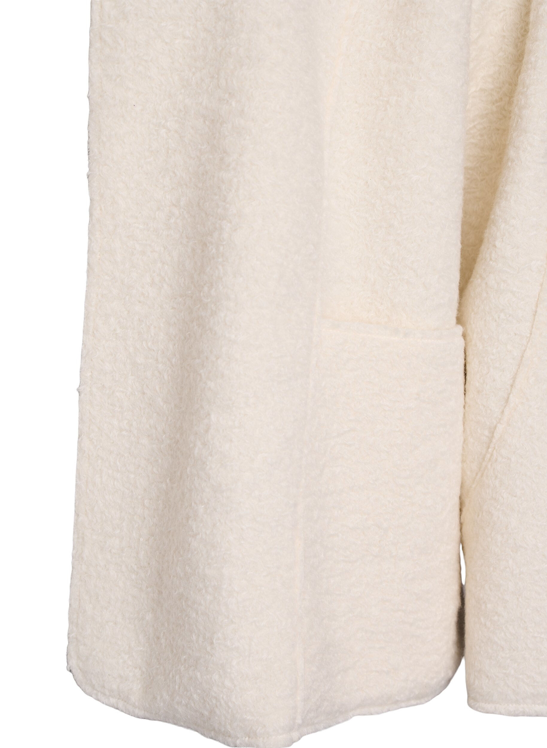 Zizzi Loose fit cardigan med lommer, Vanilje, Packshot image number 3