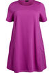 Jerseykjole med korte ermer og lommer, Lilla, Packshot image number 0