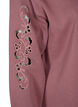 Joggekjole med broderte detaljer, Rose Brown, Packshot image number 3