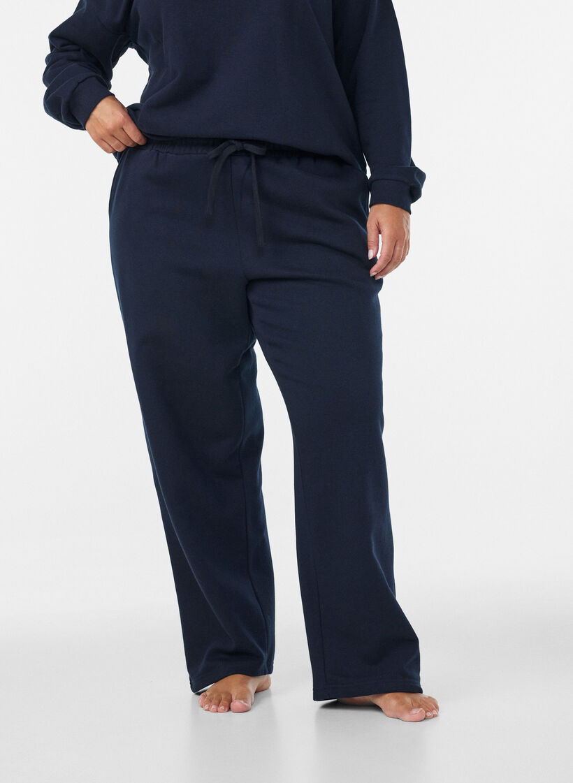 Joggebukser med lommer, Bl&aring;, Model image number 2