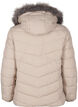 Kort boblejakke med hette, Beige, Packshot image number 1