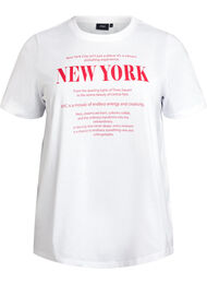 T-skjorte med tekstprint og rund hals, B. White w. New York