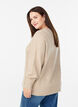 Strikkebluse med rhinesteiner, Beige, Model image number 2