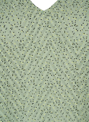 Prikkete bluse med 1/2 ermer, Seagrass Dot, Packshot image number 2