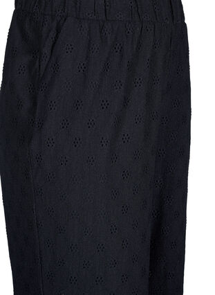 Zizzi Ledige bukser med hullmønster, Black, Packshot image number 2