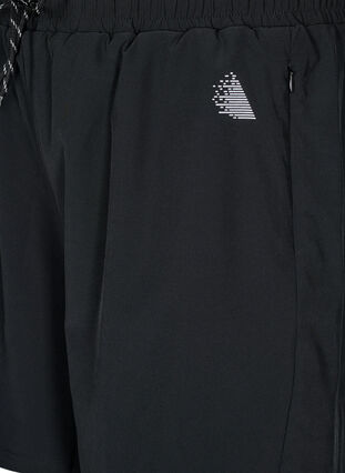 Zizzi Treningsshorts med innershorts, Black, Packshot image number 2