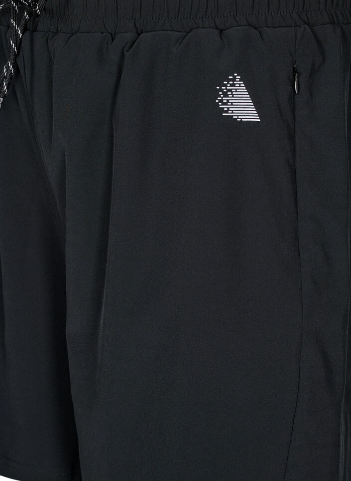 Treningsshorts med innershorts, Black, Packshot image number 2