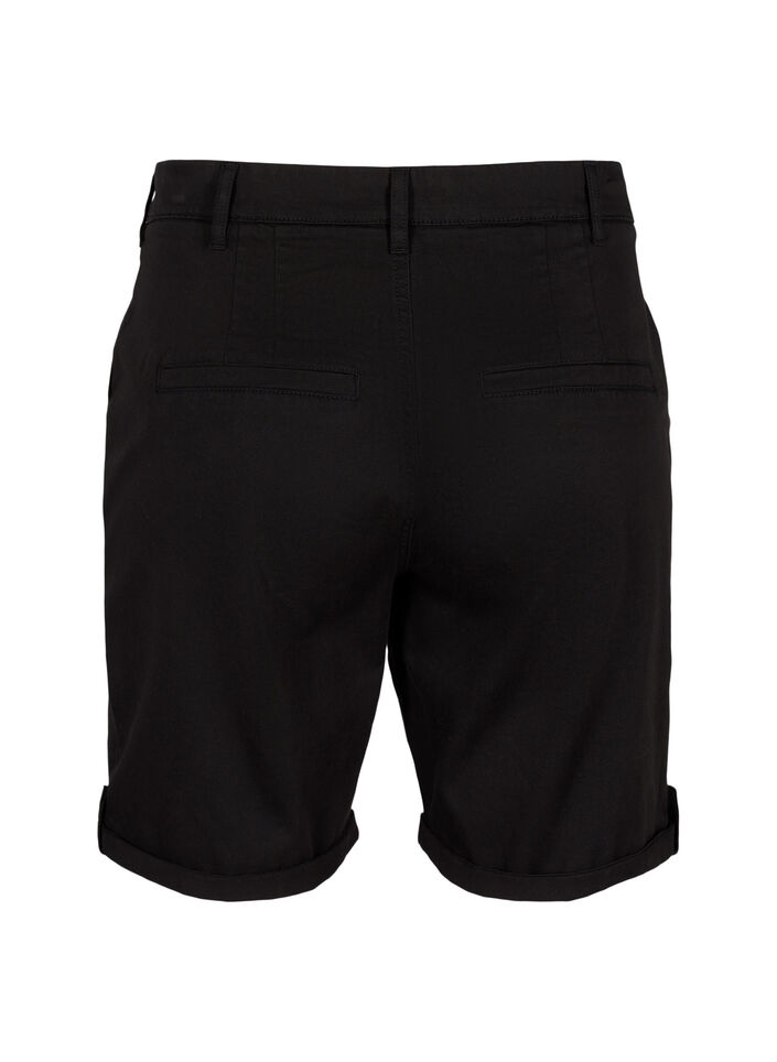 Chinoshorts med lommer, Black, Packshot image number 1
