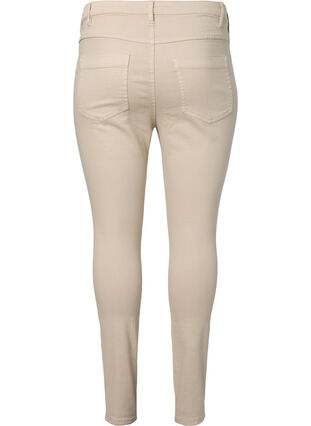 Amy jeans med høyt liv og super slim fit, Oatmeal, Packshot image number 1