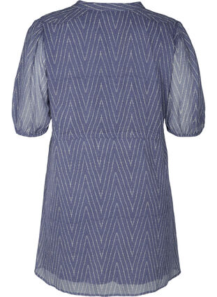 Mønstrete tunika med justerbar midje, Blue Indigo AOP, Packshot image number 1