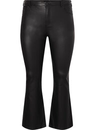 Coated Ellen jeans med bootcut, Black