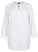 Tunika i bomull med broderi anglaise, Bright White, Packshot image number 0