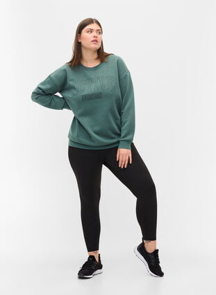 Genser med sporty trykk , Dark Forest, Model image number 2
