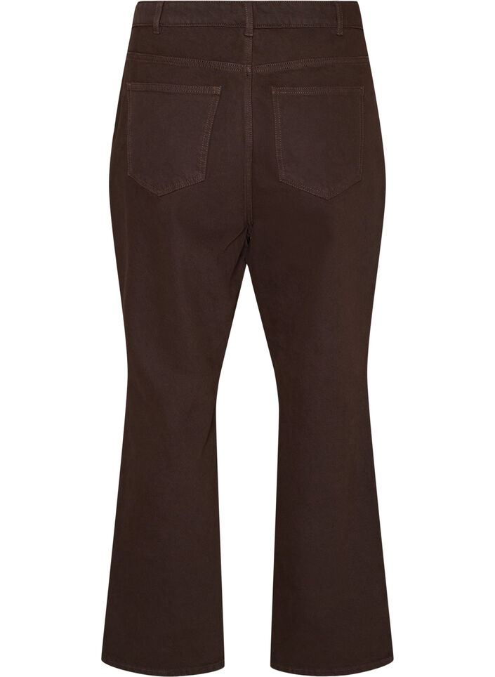 Fargede Kiana straight fit jeans, Brun, Packshot image number 1