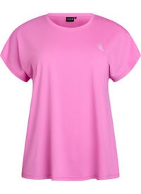 Ensfarget trenings-T-skjorte, Rosa Ensfarget trenings-T-skjorte