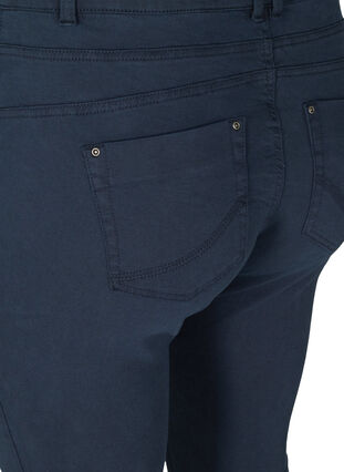 Tettsittende bukser med knappelukking, Dark Blue, Packshot image number 3