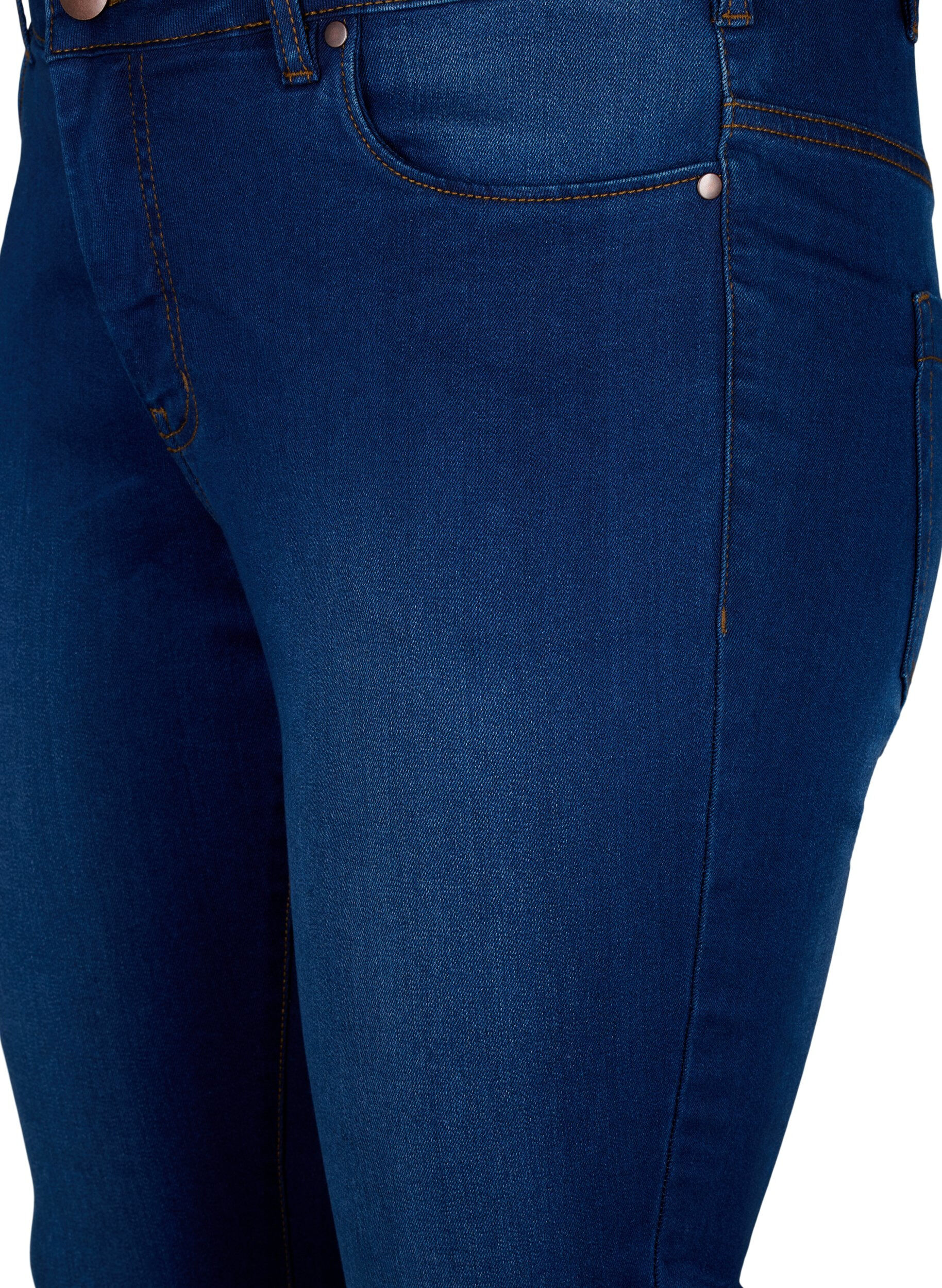 Zizzi Viona jeans med normal midje, Bl&aring;, Packshot image number 2