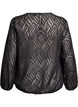 Bluse i chiffon med et teksturert m&oslash;nster, Svart, Packshot image number 1
