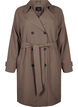 Trenchcoat med belte og slisse, Chocolate Chip, Packshot image number 0