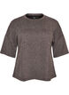 A-line jerseybluse med albuelange ermer, Gr&aring;, Packshot image number 0