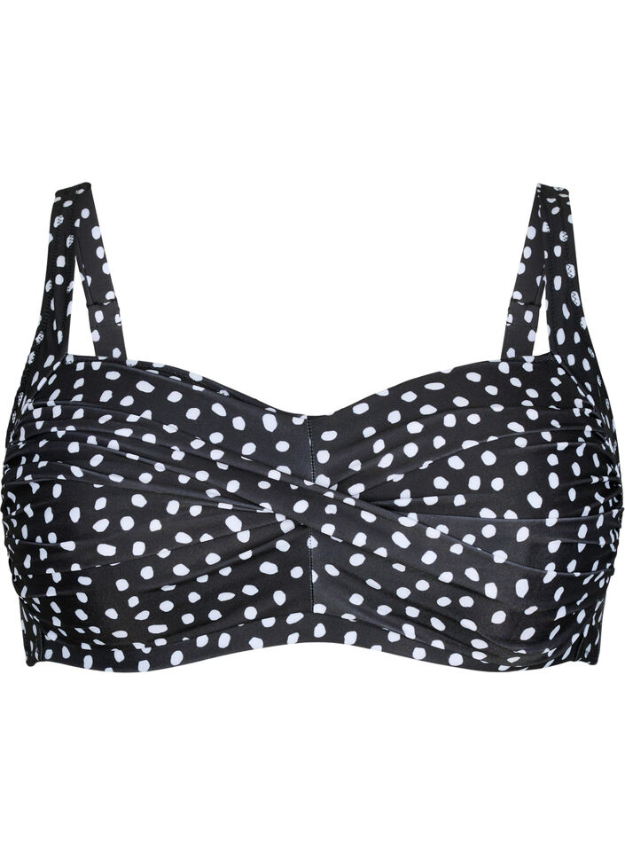Mønstrete bikinioverdel, Black White Dot, Packshot image number 0