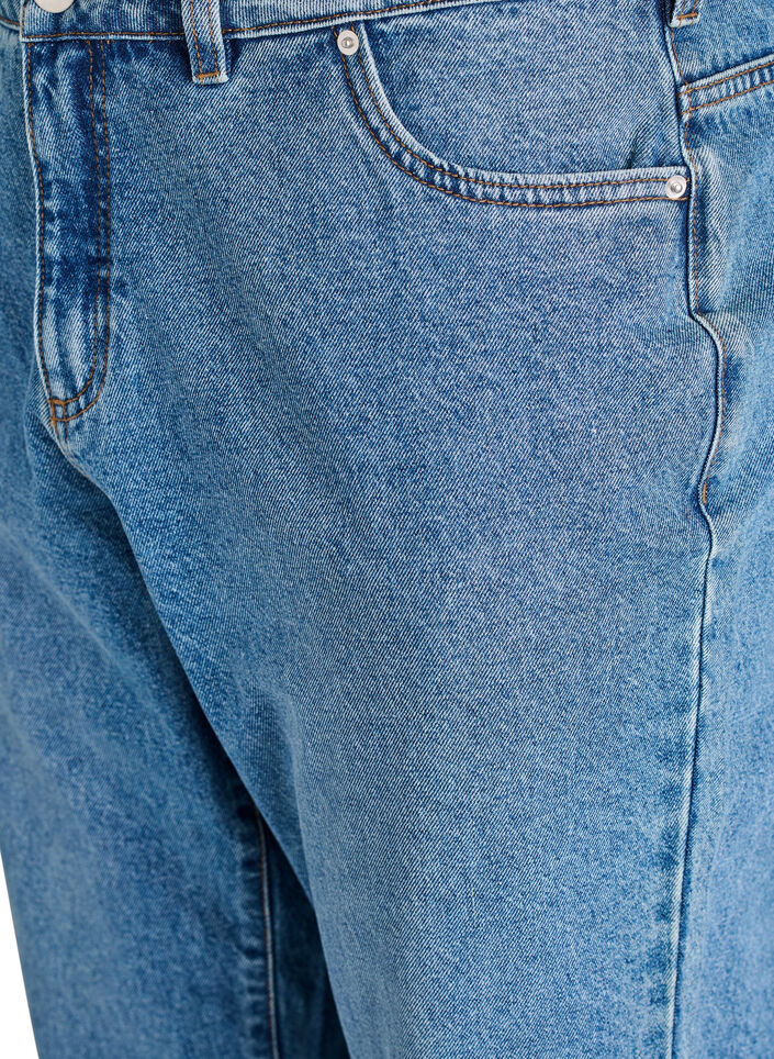 Mille Mom Fit Jeans med høy midje, Blå, Packshot image number 2